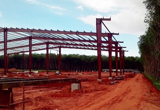 Thailand steel structure wood warehouse