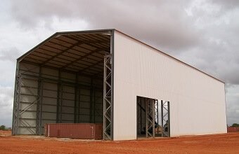 prefabricated steel shed